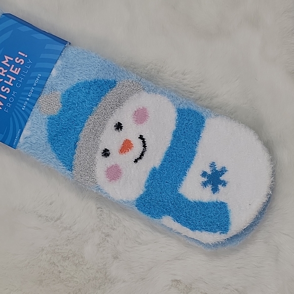 Bath and Body Works Shea-Infused Lounge Socks Warm Wishes Snowman - Picture 3 of 4